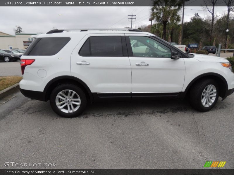 White Platinum Tri-Coat / Charcoal Black 2013 Ford Explorer XLT EcoBoost