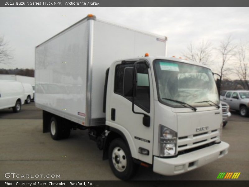 Arctic White / Gray 2013 Isuzu N Series Truck NPR