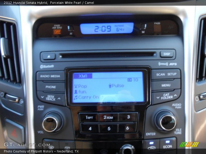 Porcelain White Pearl / Camel 2012 Hyundai Sonata Hybrid