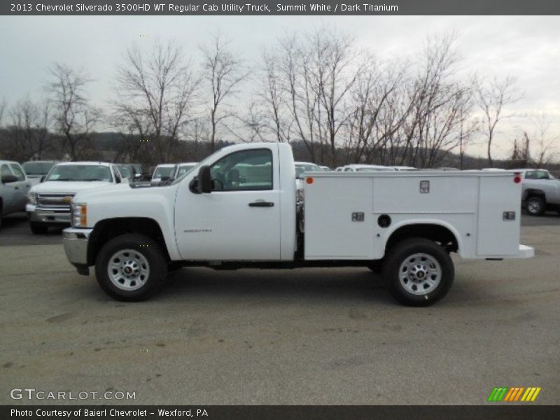 Summit White / Dark Titanium 2013 Chevrolet Silverado 3500HD WT Regular Cab Utility Truck