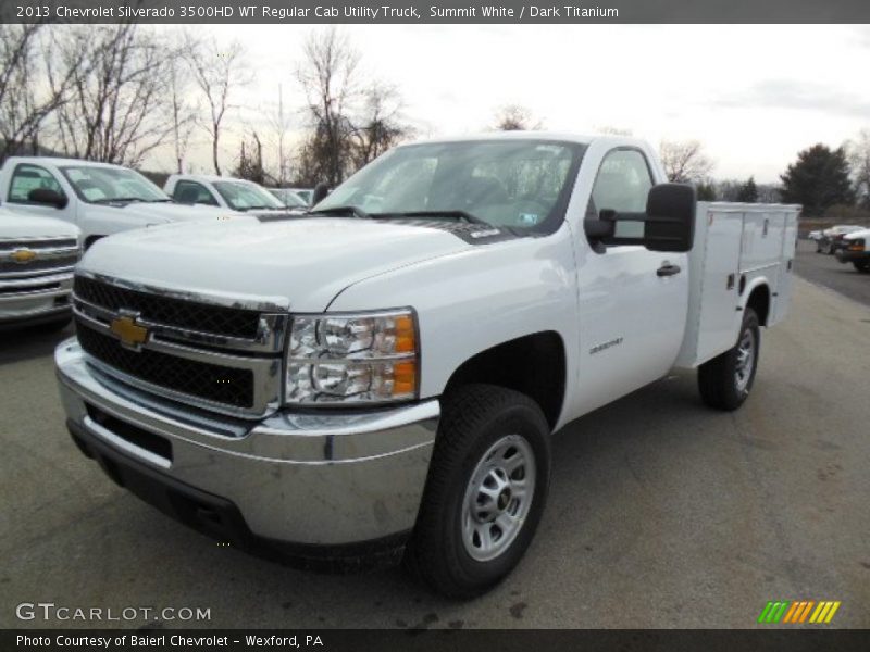 Summit White / Dark Titanium 2013 Chevrolet Silverado 3500HD WT Regular Cab Utility Truck