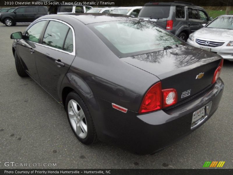 Taupe Gray Metallic / Titanium 2010 Chevrolet Malibu LS Sedan