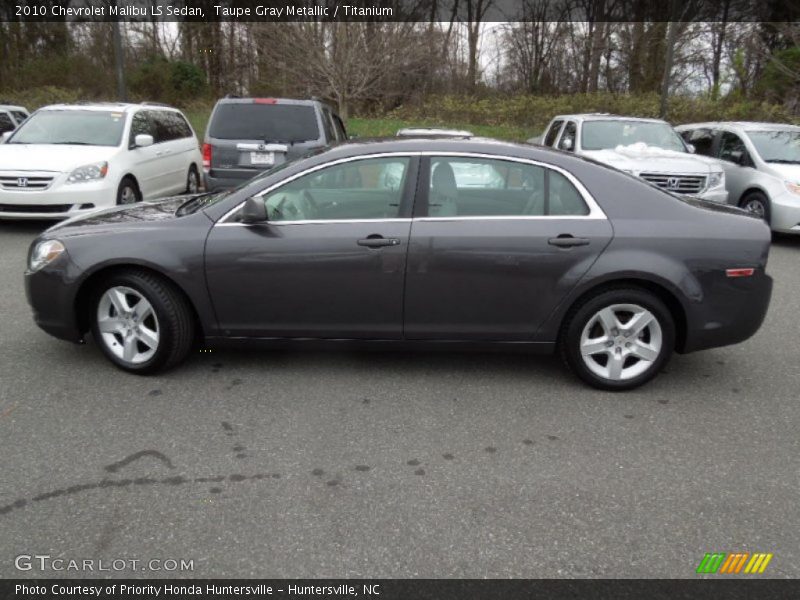 Taupe Gray Metallic / Titanium 2010 Chevrolet Malibu LS Sedan
