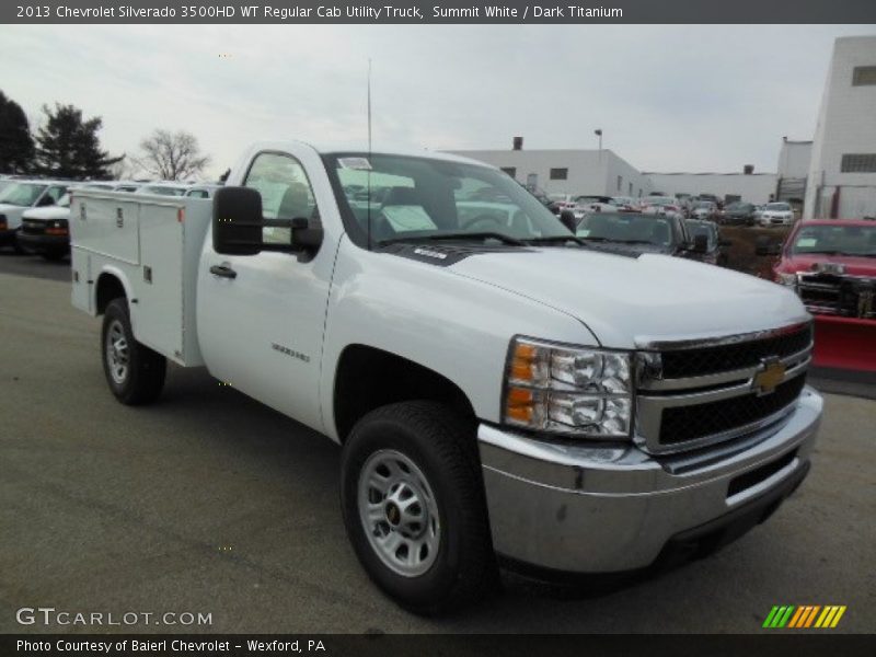 Summit White / Dark Titanium 2013 Chevrolet Silverado 3500HD WT Regular Cab Utility Truck