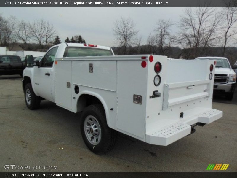 Summit White / Dark Titanium 2013 Chevrolet Silverado 3500HD WT Regular Cab Utility Truck