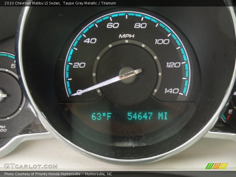 Taupe Gray Metallic / Titanium 2010 Chevrolet Malibu LS Sedan