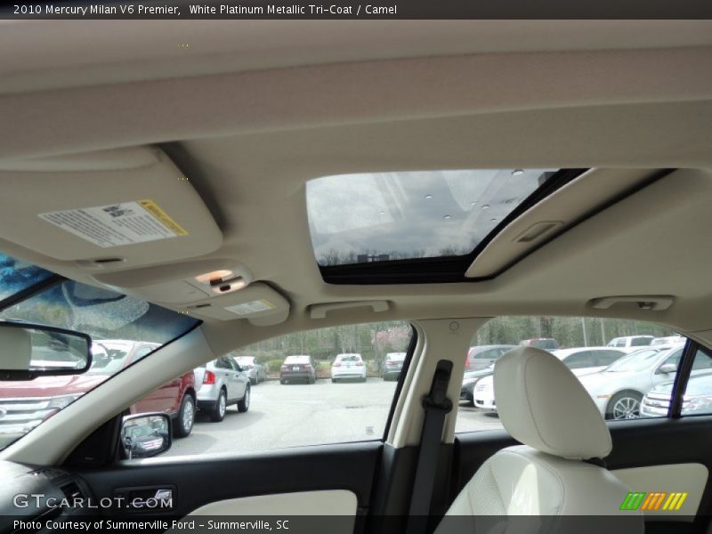 White Platinum Metallic Tri-Coat / Camel 2010 Mercury Milan V6 Premier