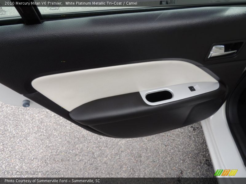 White Platinum Metallic Tri-Coat / Camel 2010 Mercury Milan V6 Premier