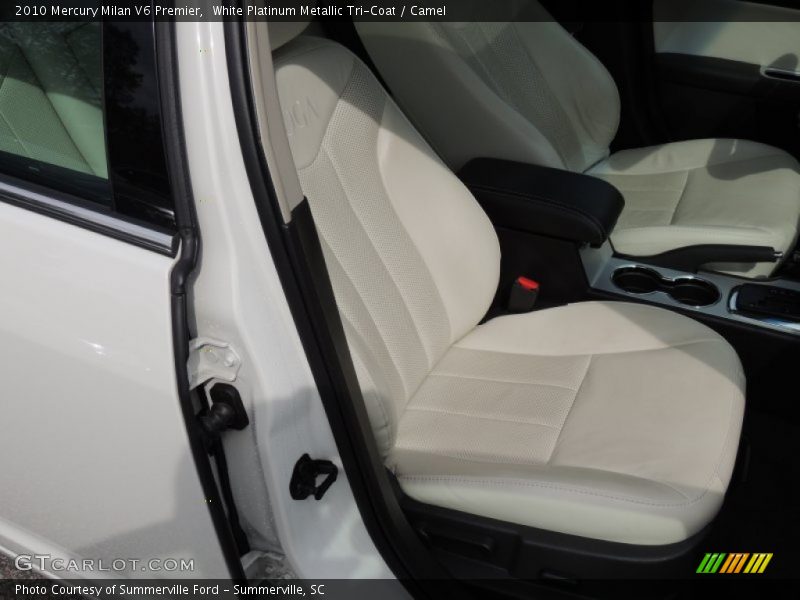White Platinum Metallic Tri-Coat / Camel 2010 Mercury Milan V6 Premier