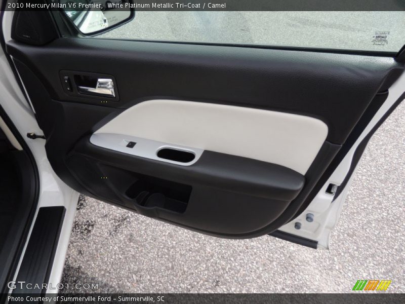 White Platinum Metallic Tri-Coat / Camel 2010 Mercury Milan V6 Premier
