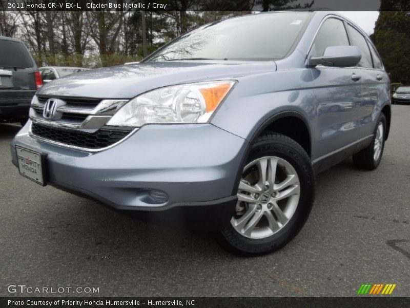 Glacier Blue Metallic / Gray 2011 Honda CR-V EX-L