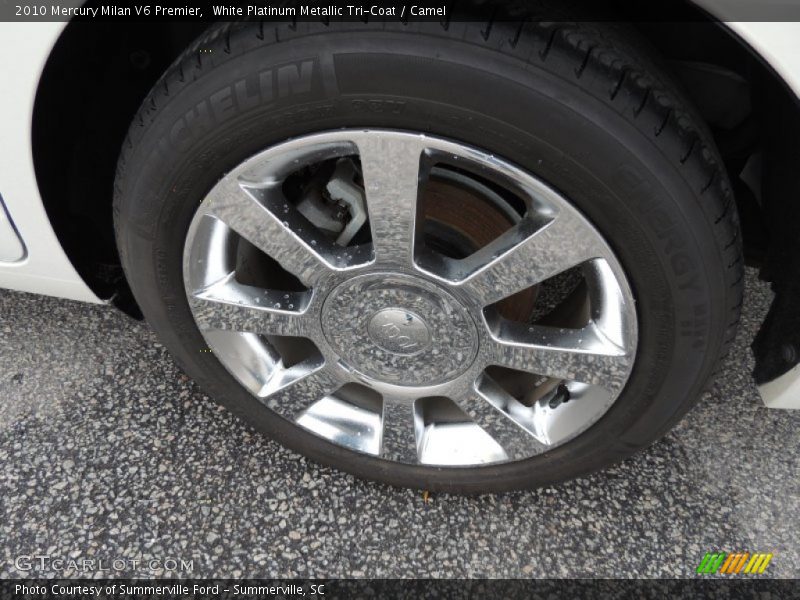 White Platinum Metallic Tri-Coat / Camel 2010 Mercury Milan V6 Premier