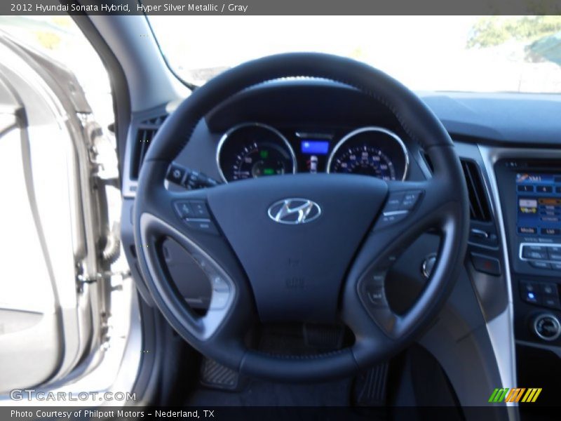 Hyper Silver Metallic / Gray 2012 Hyundai Sonata Hybrid