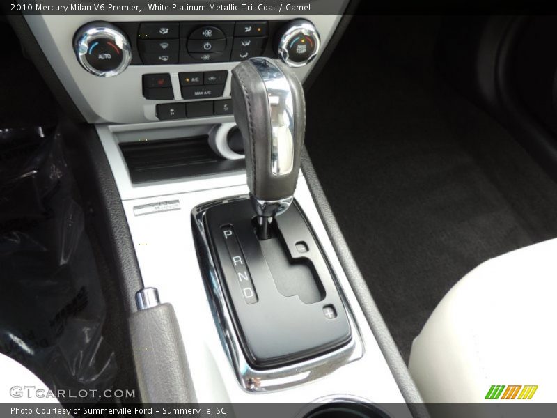 White Platinum Metallic Tri-Coat / Camel 2010 Mercury Milan V6 Premier