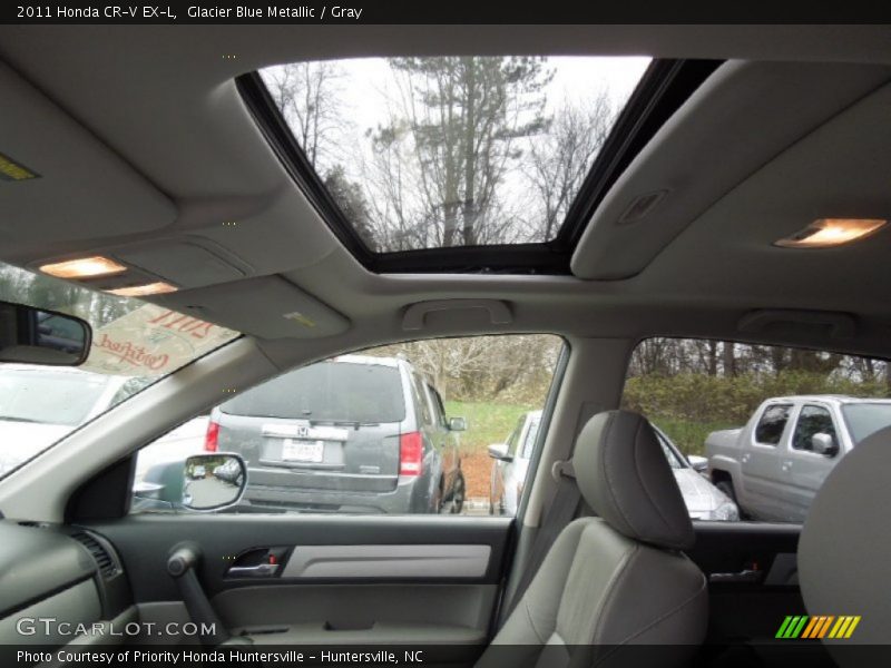 Glacier Blue Metallic / Gray 2011 Honda CR-V EX-L