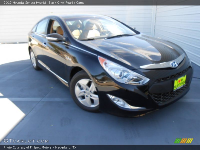 Black Onyx Pearl / Camel 2012 Hyundai Sonata Hybrid
