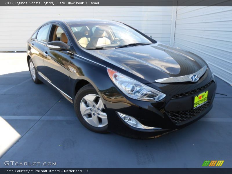 Black Onyx Pearl / Camel 2012 Hyundai Sonata Hybrid