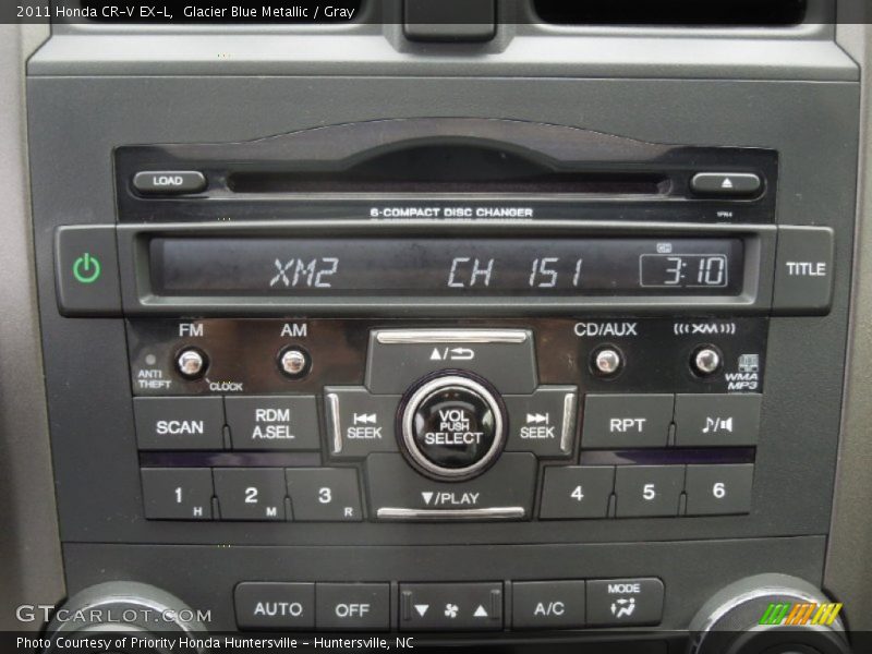 Glacier Blue Metallic / Gray 2011 Honda CR-V EX-L