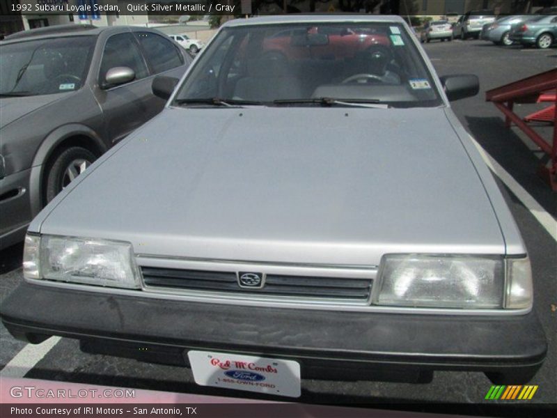 Quick Silver Metallic / Gray 1992 Subaru Loyale Sedan