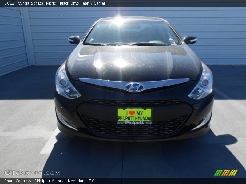 Black Onyx Pearl / Camel 2012 Hyundai Sonata Hybrid
