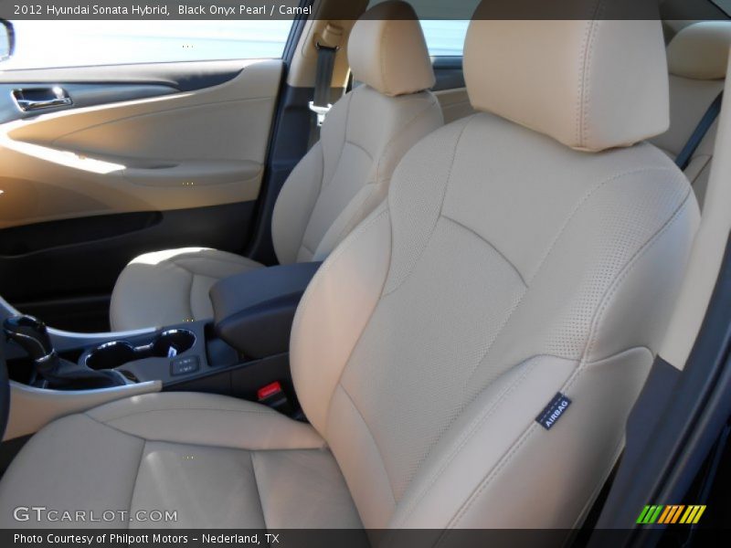Black Onyx Pearl / Camel 2012 Hyundai Sonata Hybrid