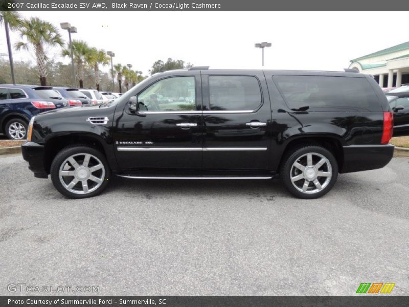 Black Raven / Cocoa/Light Cashmere 2007 Cadillac Escalade ESV AWD