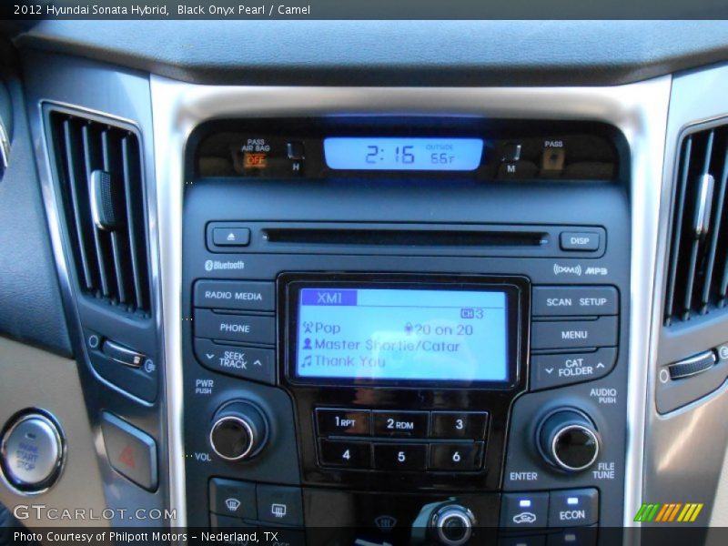 Black Onyx Pearl / Camel 2012 Hyundai Sonata Hybrid