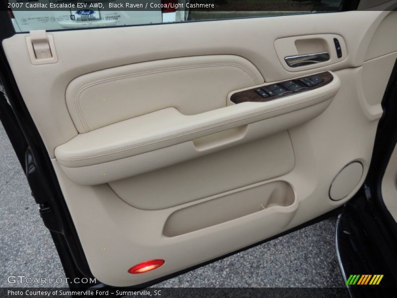 Black Raven / Cocoa/Light Cashmere 2007 Cadillac Escalade ESV AWD