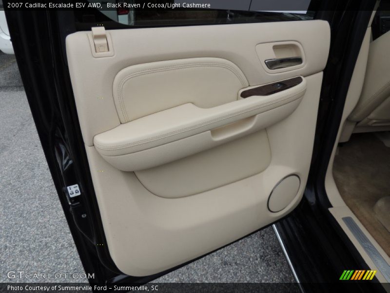 Black Raven / Cocoa/Light Cashmere 2007 Cadillac Escalade ESV AWD