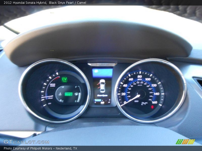 Black Onyx Pearl / Camel 2012 Hyundai Sonata Hybrid