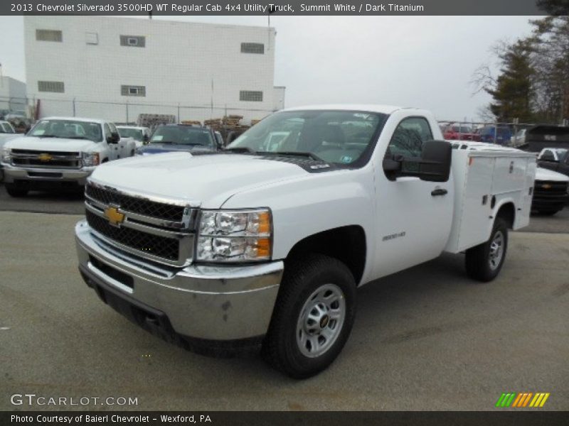 Summit White / Dark Titanium 2013 Chevrolet Silverado 3500HD WT Regular Cab 4x4 Utility Truck