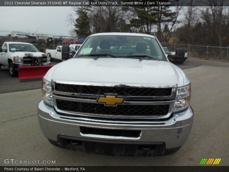Summit White / Dark Titanium 2013 Chevrolet Silverado 3500HD WT Regular Cab 4x4 Utility Truck
