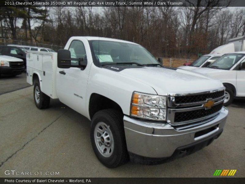 Front 3/4 View of 2013 Silverado 3500HD WT Regular Cab 4x4 Utility Truck