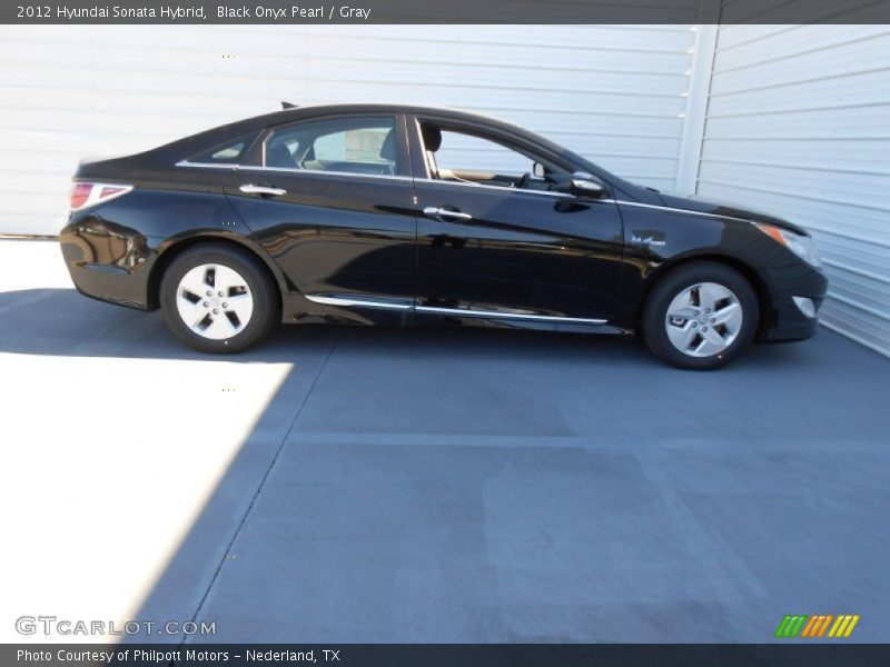 Black Onyx Pearl / Gray 2012 Hyundai Sonata Hybrid