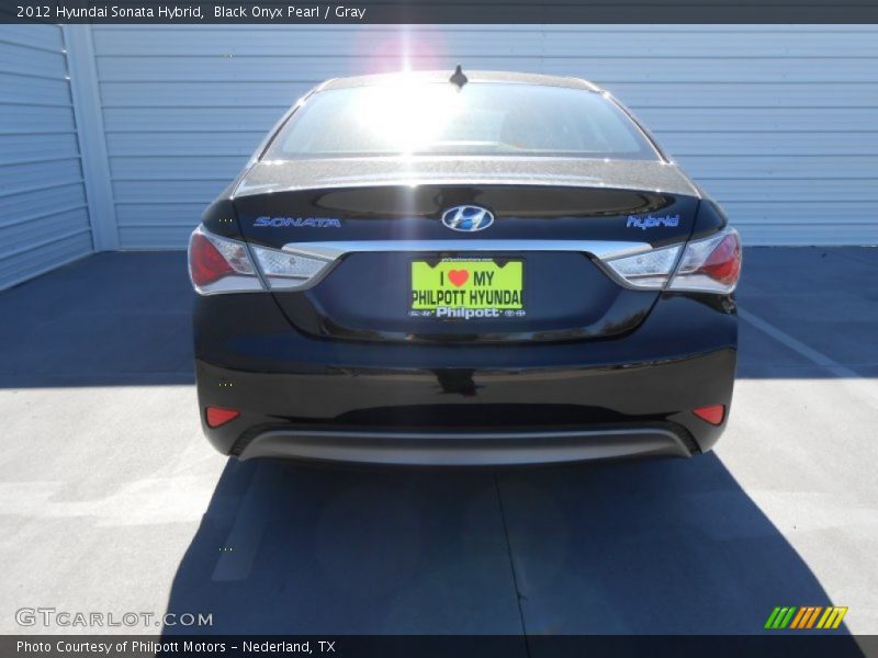 Black Onyx Pearl / Gray 2012 Hyundai Sonata Hybrid