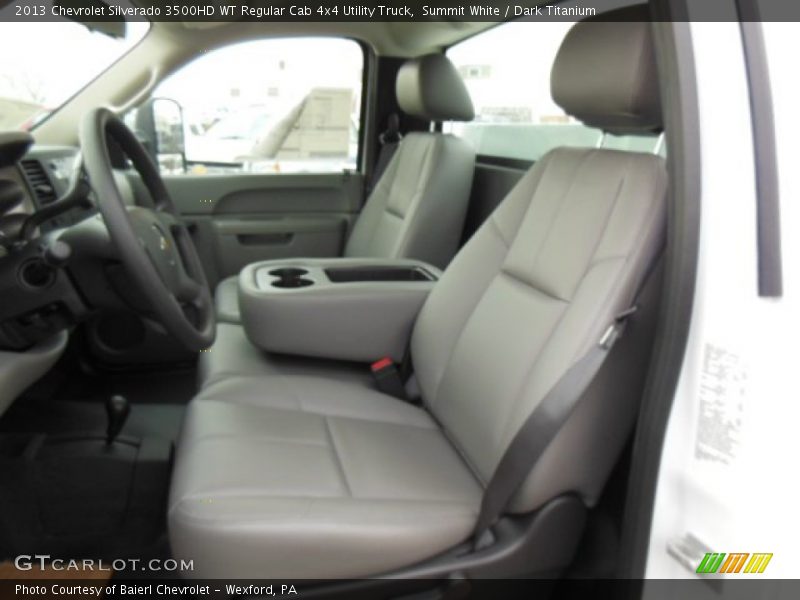 Front Seat of 2013 Silverado 3500HD WT Regular Cab 4x4 Utility Truck