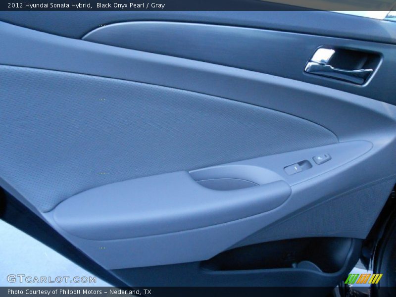 Black Onyx Pearl / Gray 2012 Hyundai Sonata Hybrid