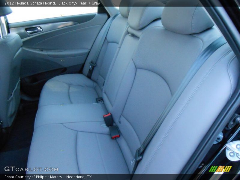 Black Onyx Pearl / Gray 2012 Hyundai Sonata Hybrid