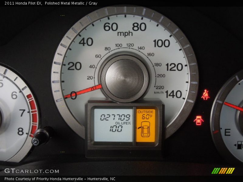 Polished Metal Metallic / Gray 2011 Honda Pilot EX