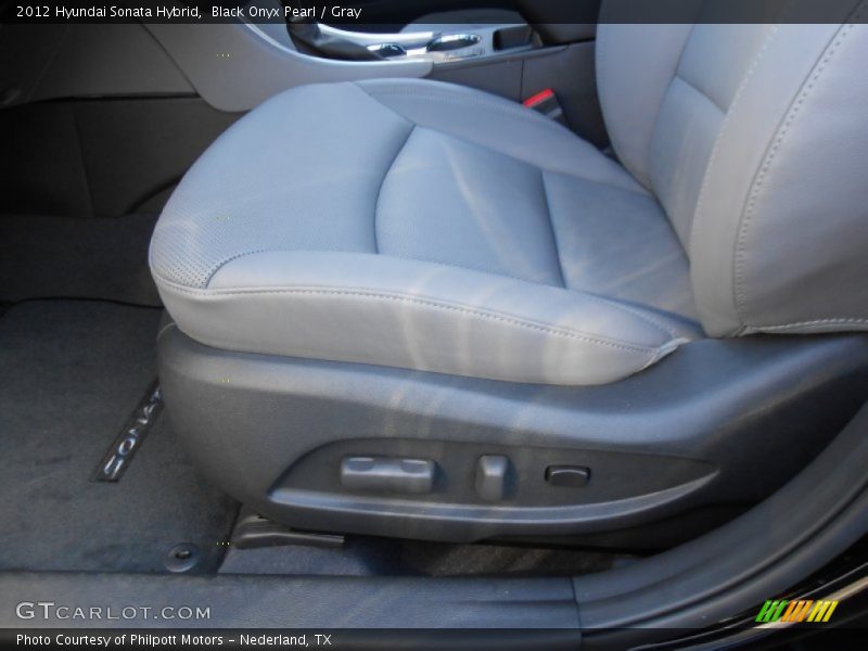 Black Onyx Pearl / Gray 2012 Hyundai Sonata Hybrid