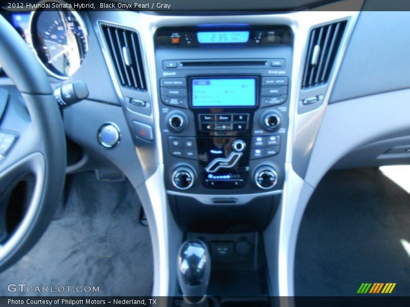 Black Onyx Pearl / Gray 2012 Hyundai Sonata Hybrid
