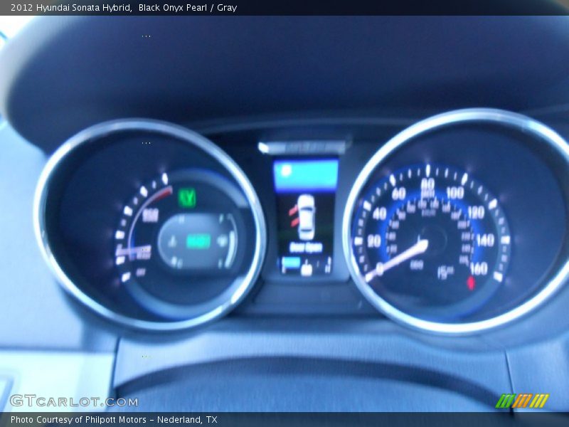Black Onyx Pearl / Gray 2012 Hyundai Sonata Hybrid