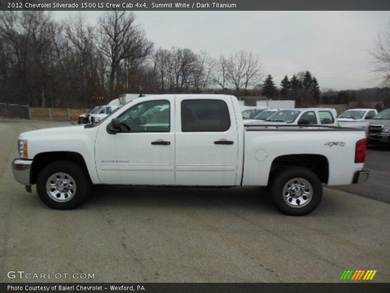 Summit White / Dark Titanium 2012 Chevrolet Silverado 1500 LS Crew Cab 4x4