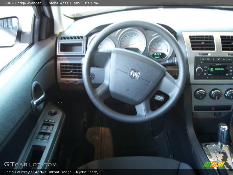 Stone White / Dark Slate Gray 2009 Dodge Avenger SE