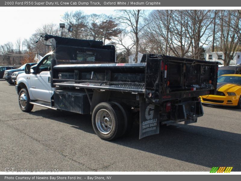 Oxford White / Medium Graphite 2003 Ford F550 Super Duty XL Crew Cab Dump Truck