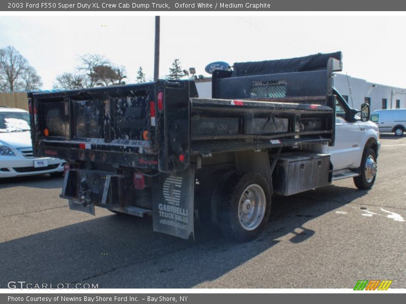 Oxford White / Medium Graphite 2003 Ford F550 Super Duty XL Crew Cab Dump Truck