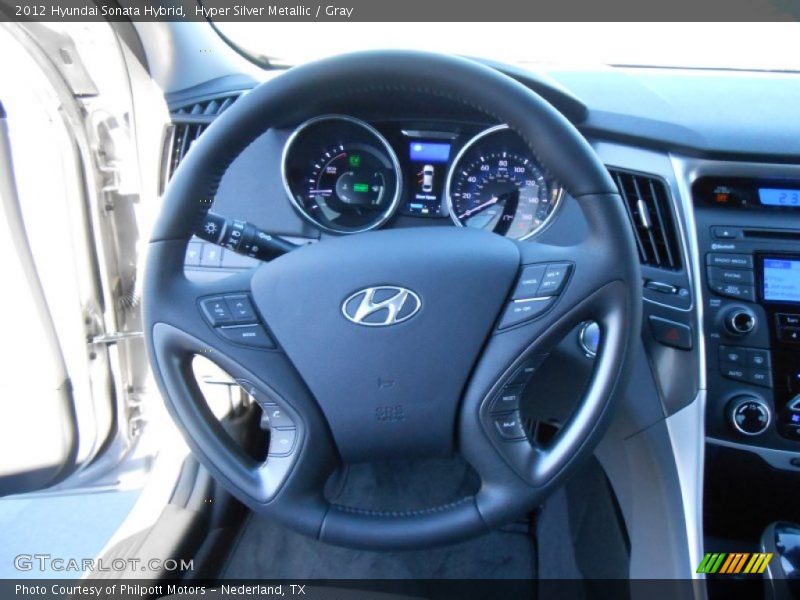 Hyper Silver Metallic / Gray 2012 Hyundai Sonata Hybrid