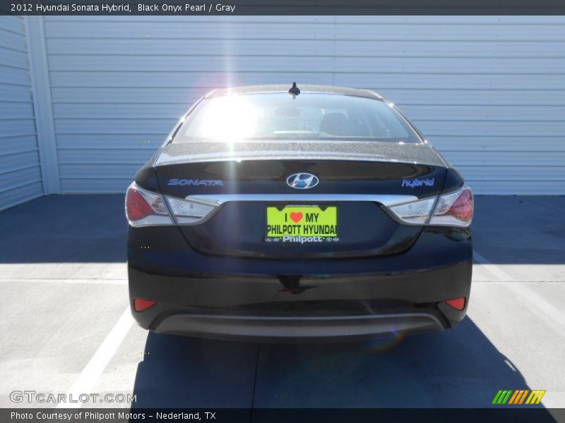Black Onyx Pearl / Gray 2012 Hyundai Sonata Hybrid