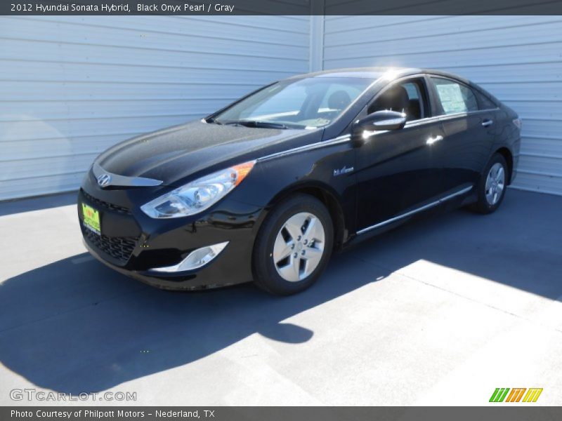 Black Onyx Pearl / Gray 2012 Hyundai Sonata Hybrid