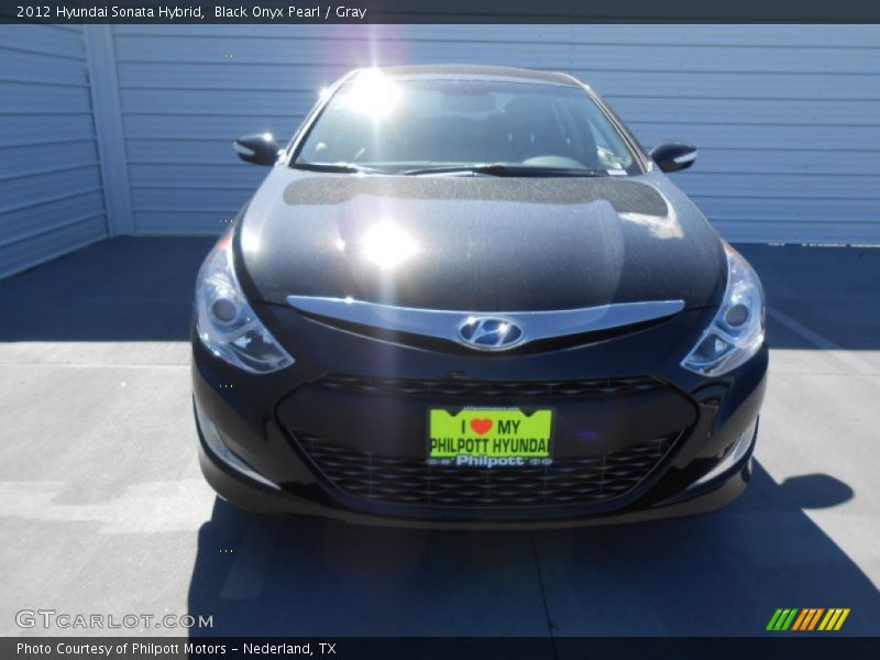 Black Onyx Pearl / Gray 2012 Hyundai Sonata Hybrid